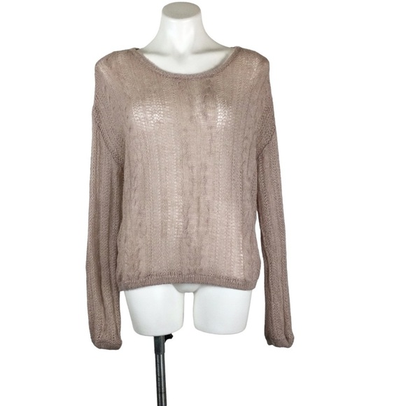 Free People Oversized Angel Pointelle Knit Sweater - Picture 9 of 9